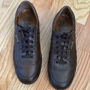 MEPHISTO BONITO Mens 9 Brown Leather Air-Jet Shoes Oxford Sneaker Walking
